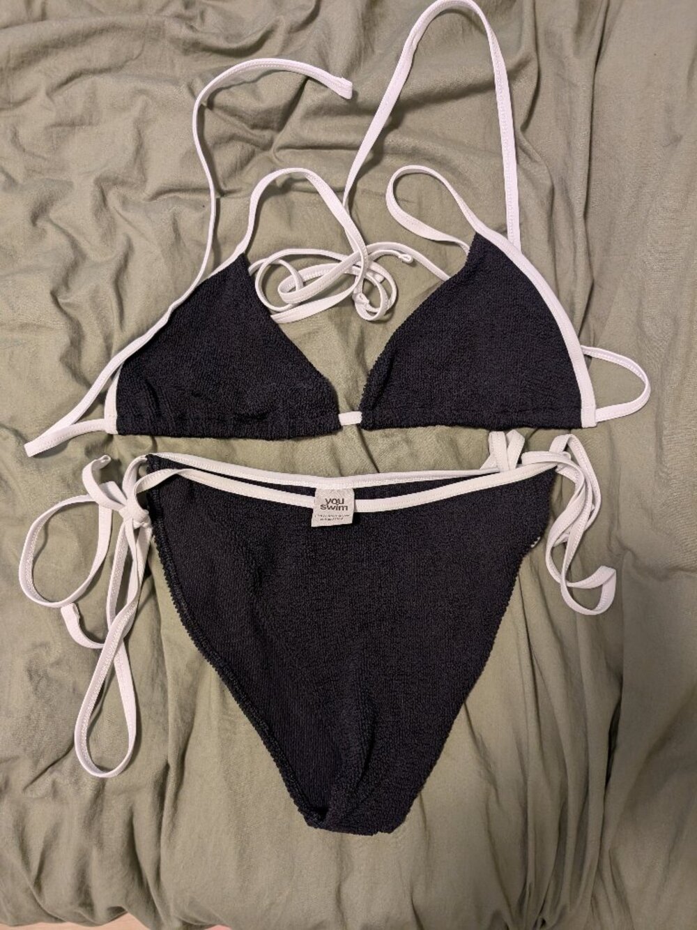 Youswim Zera Tie Sides Two-Piece black/white